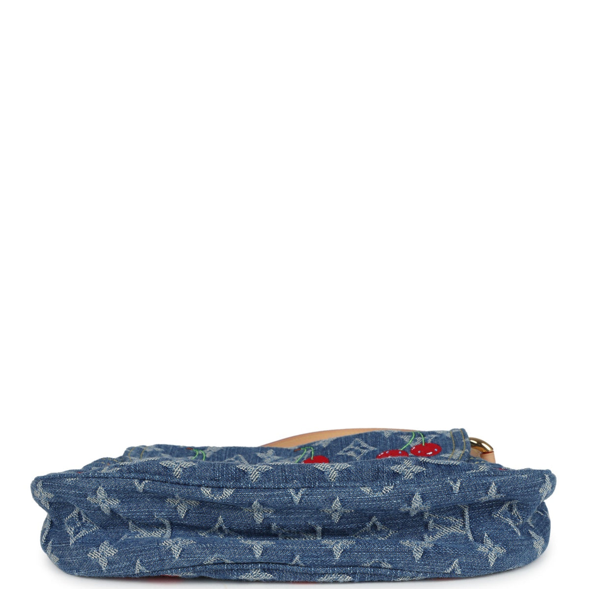Louis Vuitton X Takashi Murakami Cherry Sunset Bag Denim Monogram Gold Hardware