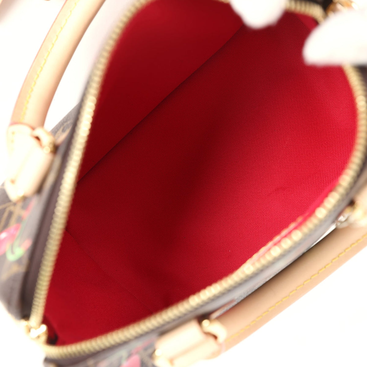Louis Vuitton X Takashi Murakami Nano Speedy Bag Cherry Brown Monogram Gold Hardware
