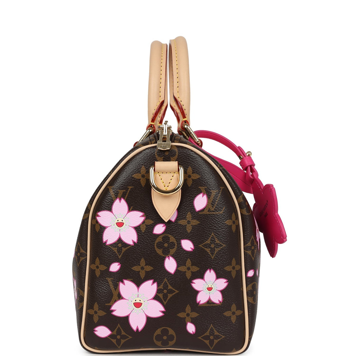 Louis Vuitton X Takashi Murakami Cherry Blossom Speedy 25 Bandouliere Brown Monogram Gold Hardware