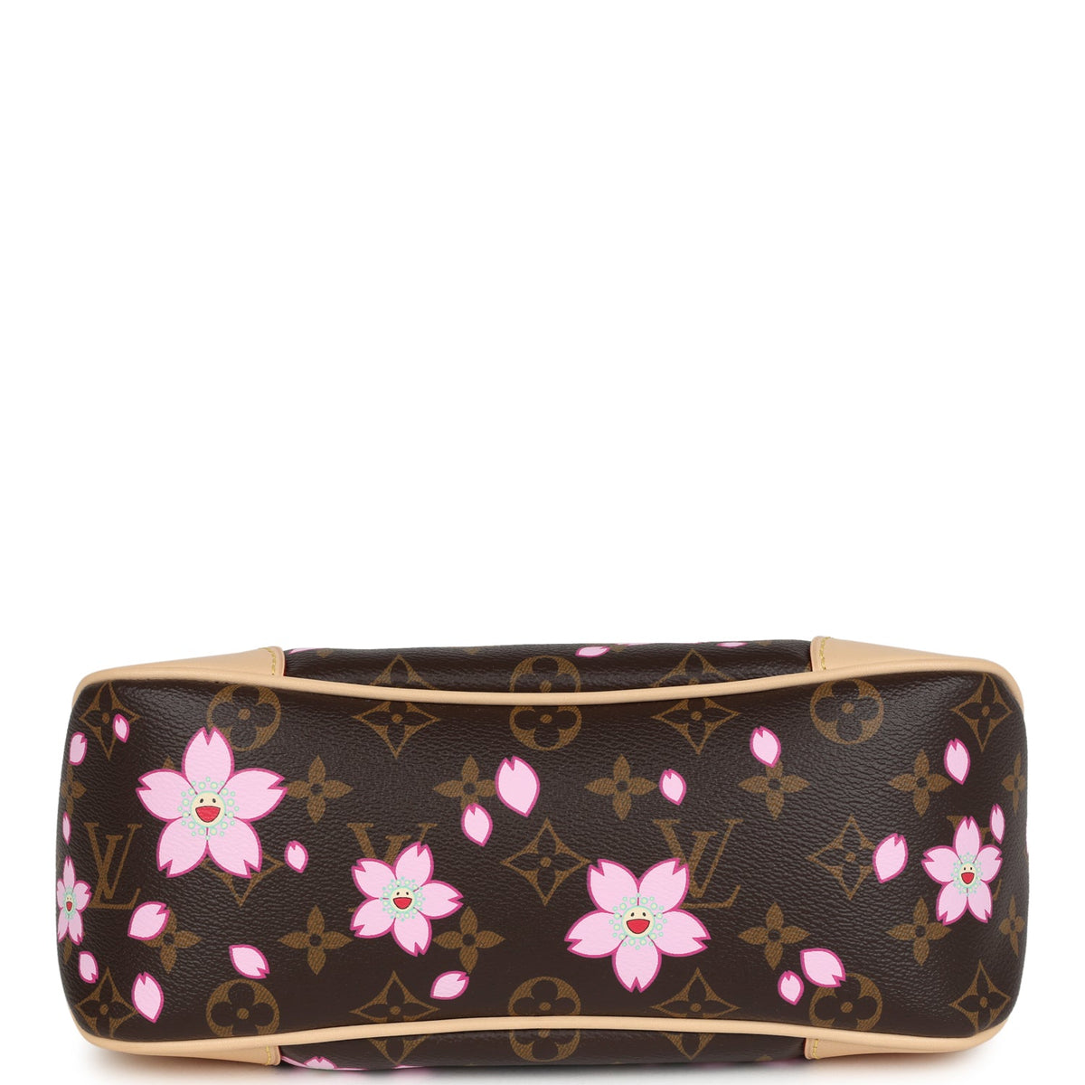Louis Vuitton X Takashi Murakami Cherry Blossom Boulogne PM Brown Monogram Gold Hardware