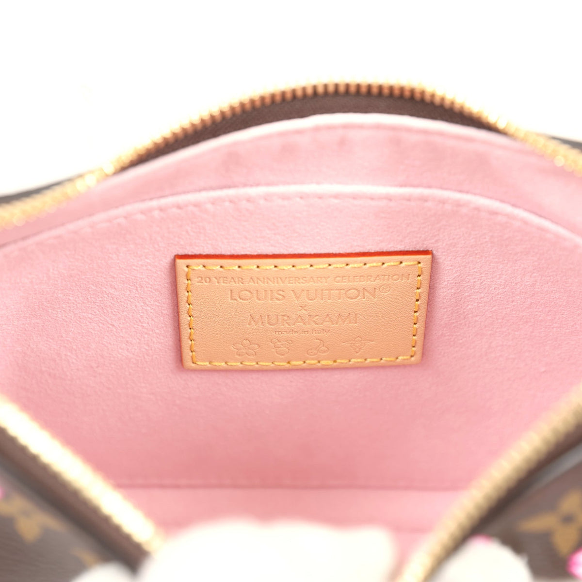 Louis Vuitton X Takashi Murakami Cherry Blossom Boulogne PM Brown Monogram Gold Hardware