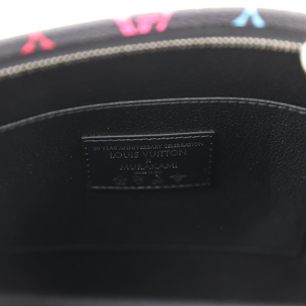 Louis Vuitton X Takashi Murakami Toiletry Pouch Black Multicolored Monogram Silver Hardware