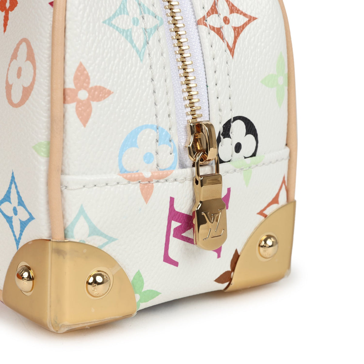 Louis Vuitton X Takashi Murakami East West White Multicolor Monogram Gold Hardware