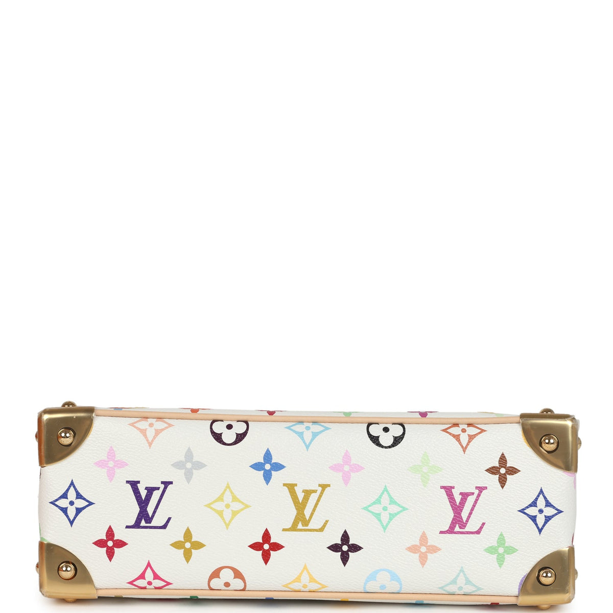 Louis Vuitton X Takashi Murakami East West White Multicolor Monogram Gold Hardware