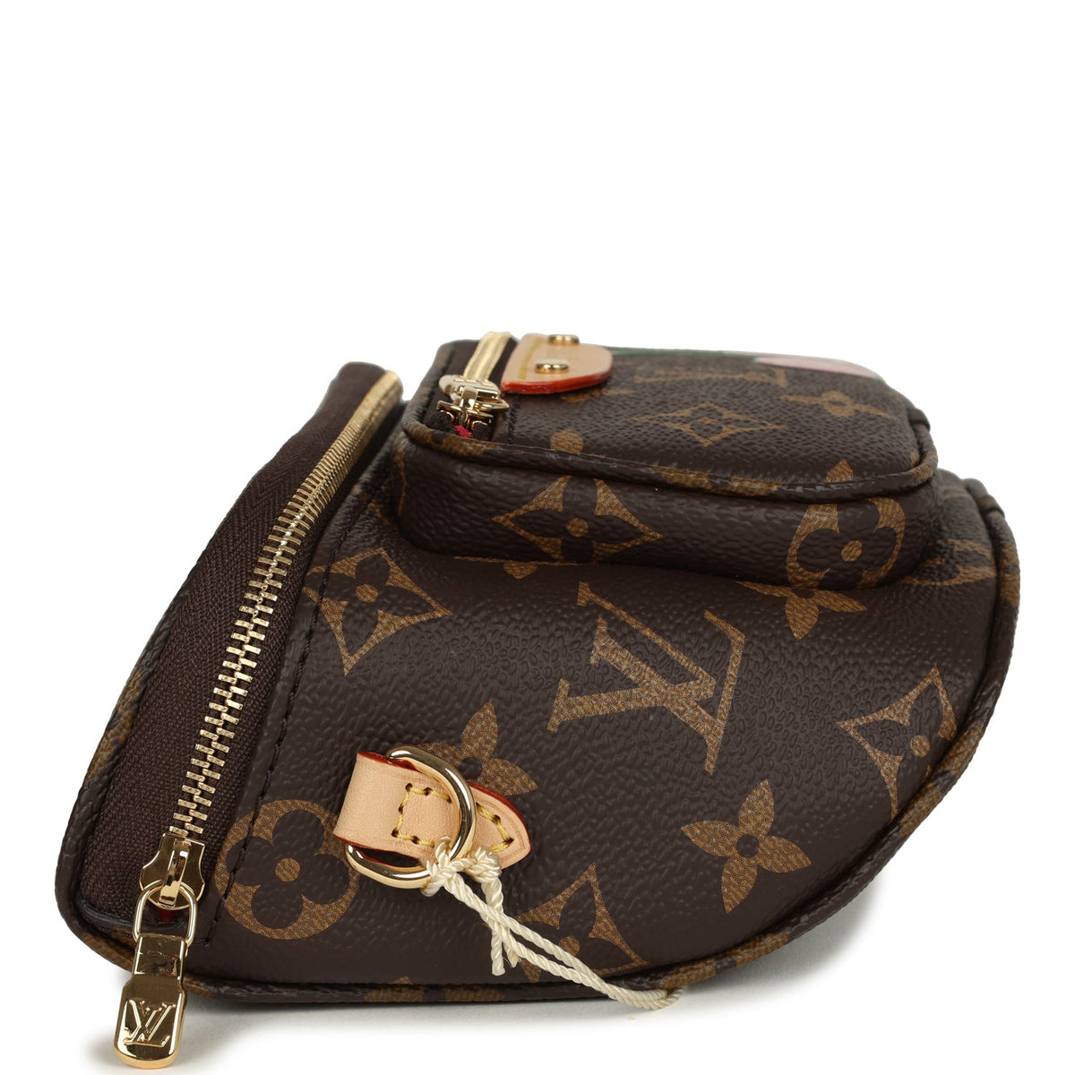 Louis Vuitton X Takashi Murakami Mini Bumbag Cherry Brown Monogram Gold Hardware