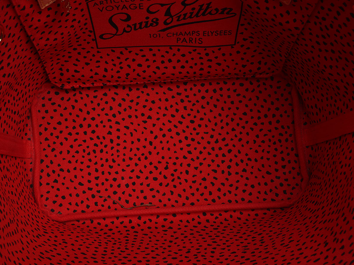 Louis Vuitton Red Kusama Dots Neverfull MM