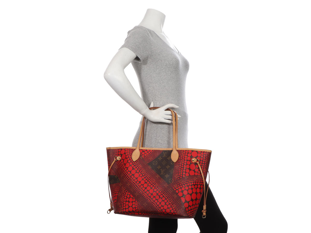 Louis Vuitton Red Kusama Dots Neverfull MM