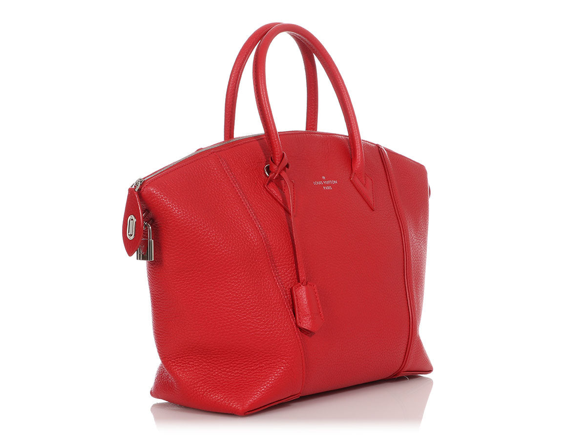 Louis Vuitton Red Veau Cachemire Lockit MM