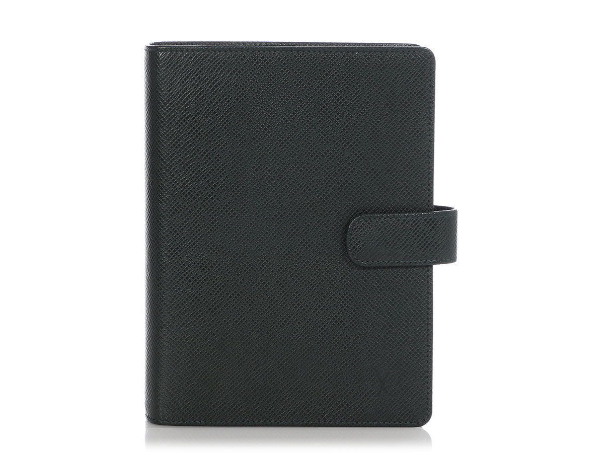 Louis Vuitton Dark Green Taiga Six-Ring Agenda Cover