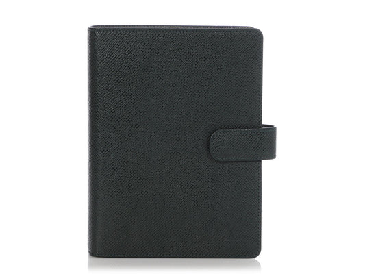 Louis Vuitton Dark Green Taiga Six-Ring Agenda Cover