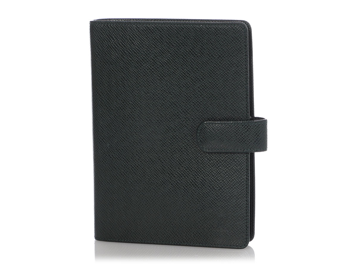 Louis Vuitton Dark Green Taiga Six-Ring Agenda Cover