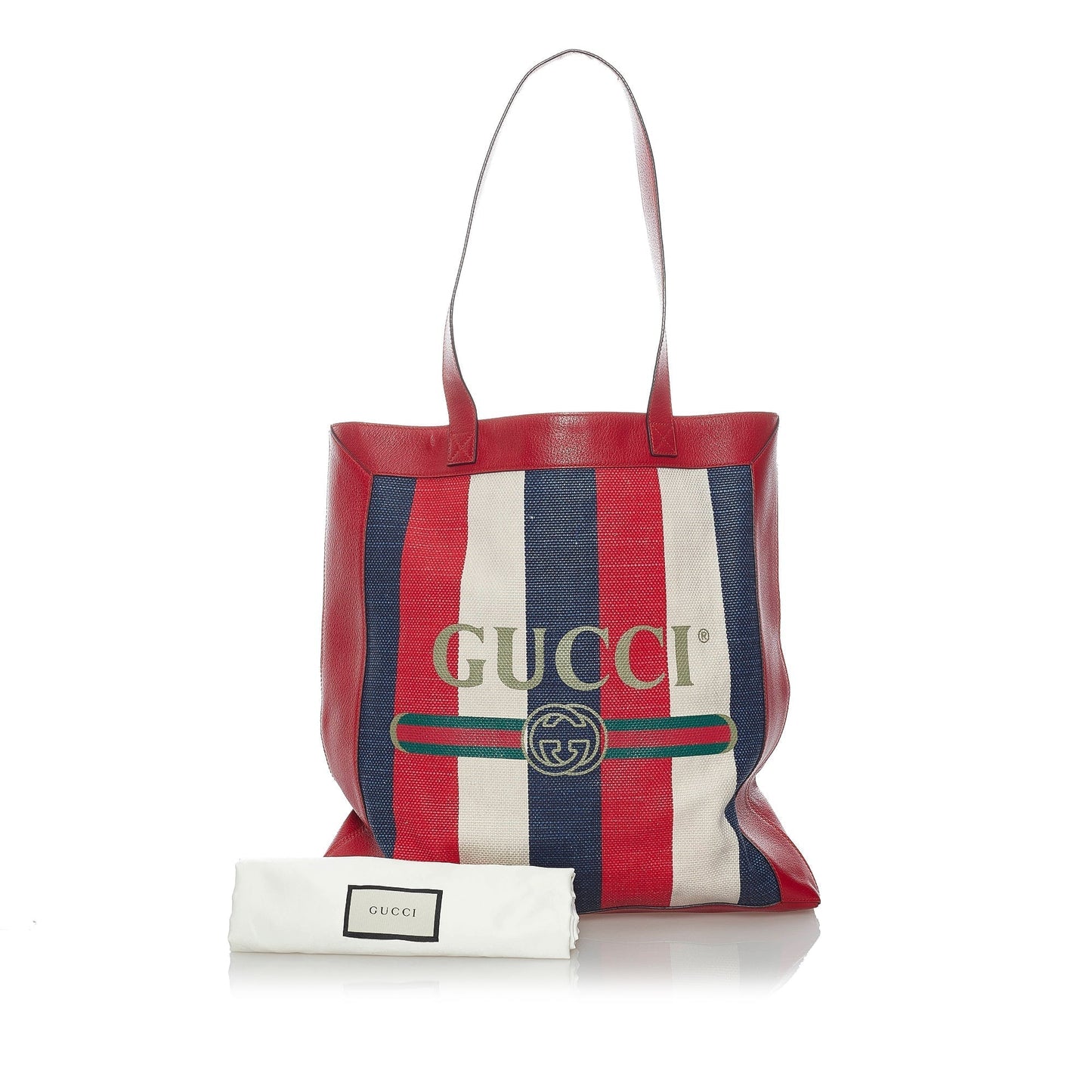 Gucci Sylvie Baiadera Tote Bag Striped Canvas