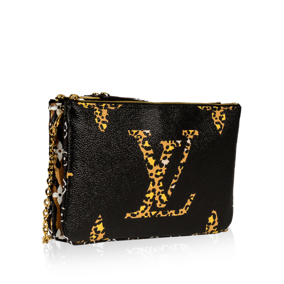 Pochette Double Zip - Jungle Print
