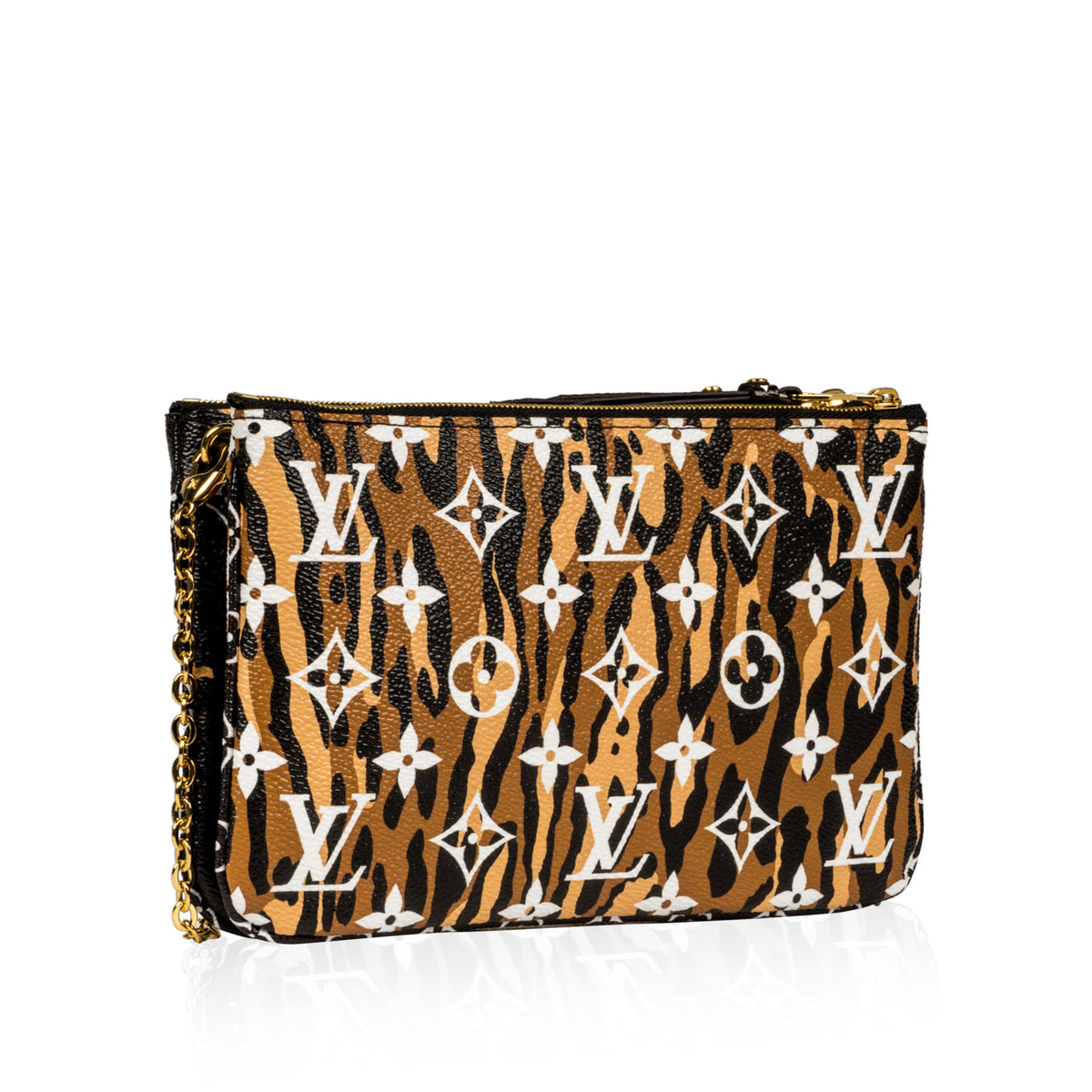 Pochette Double Zip - Jungle Print