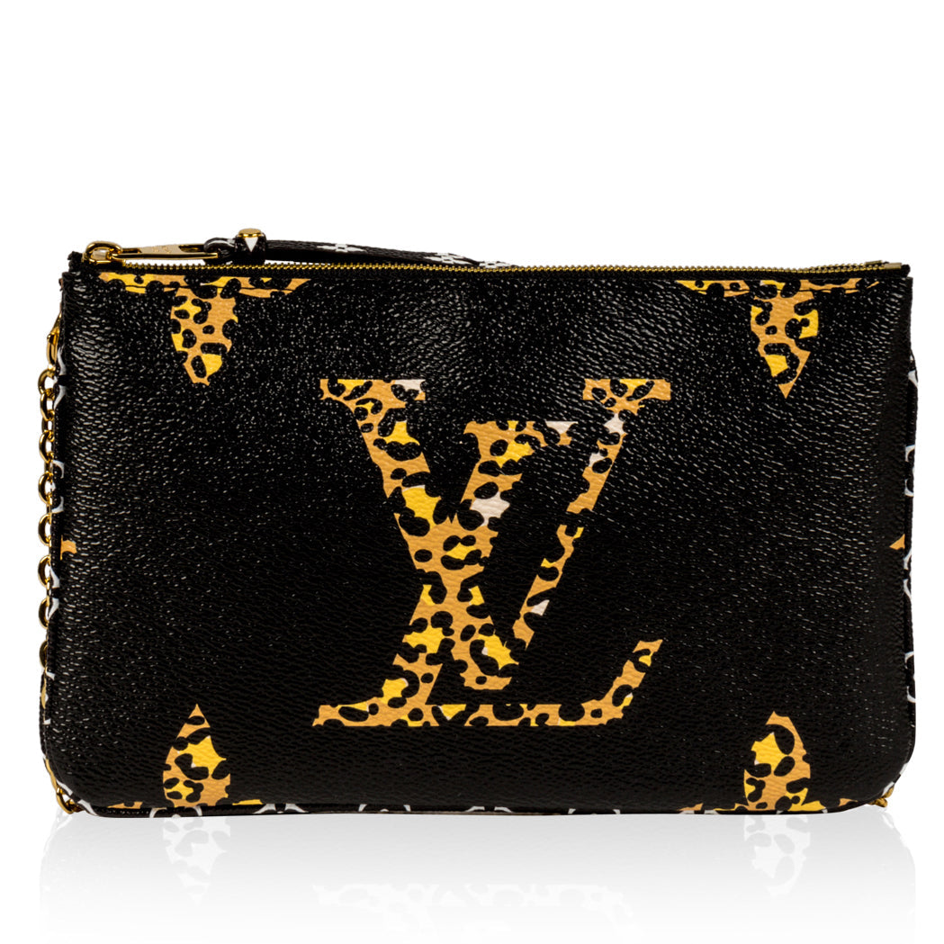 Pochette Double Zip - Jungle Print