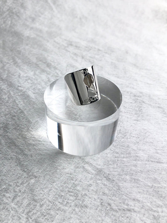 Christian Dior Ring Silver Vintage rn3y82