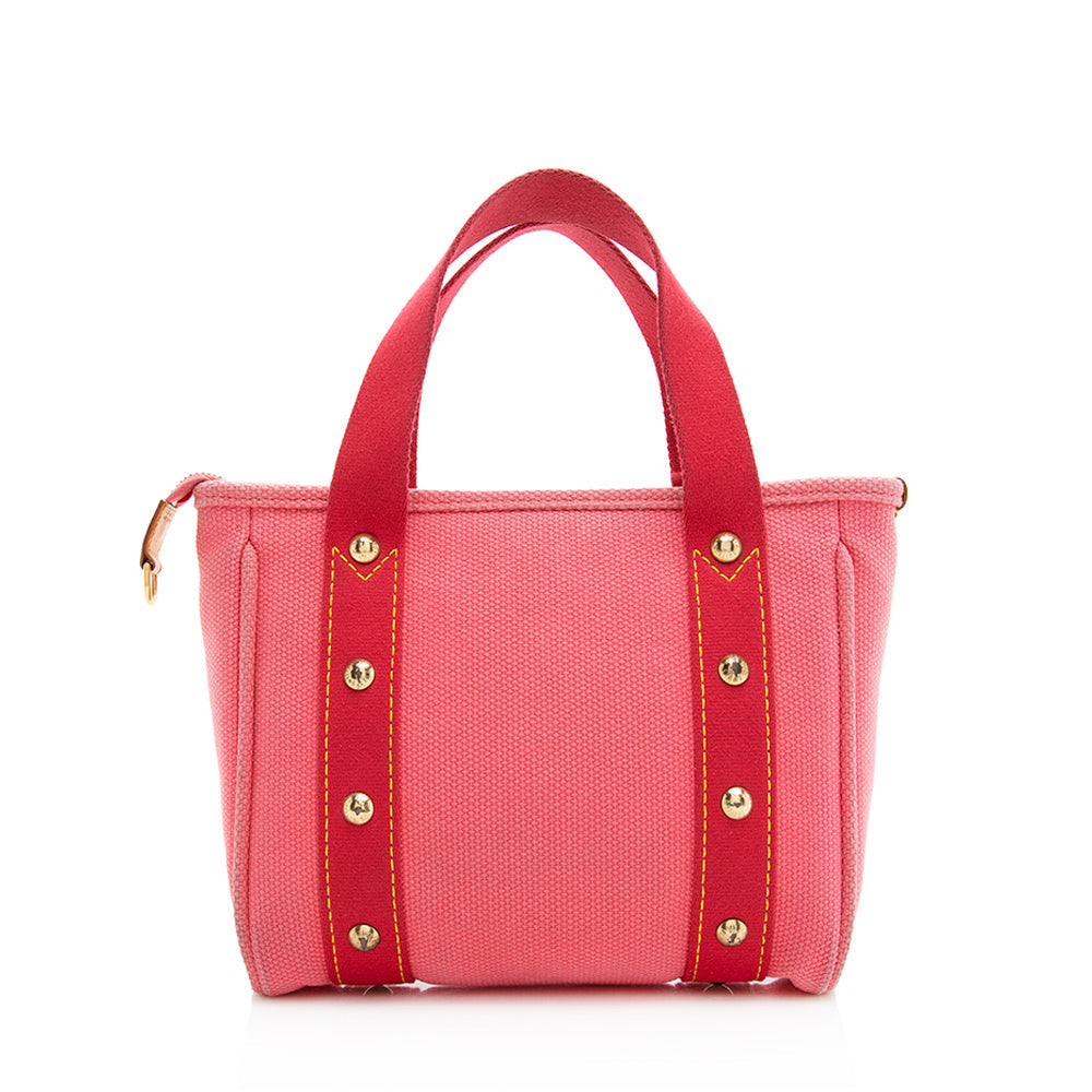 Louis Vuitton Canvas Antigua Cabas PM Tote (SHF-20670)