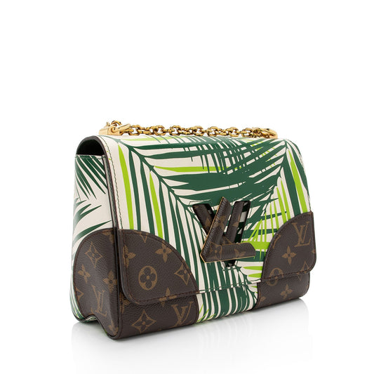 Louis Vuitton Coated Canvas Palm Twist MM Shoulder Bag (SHF-JaIdPa)