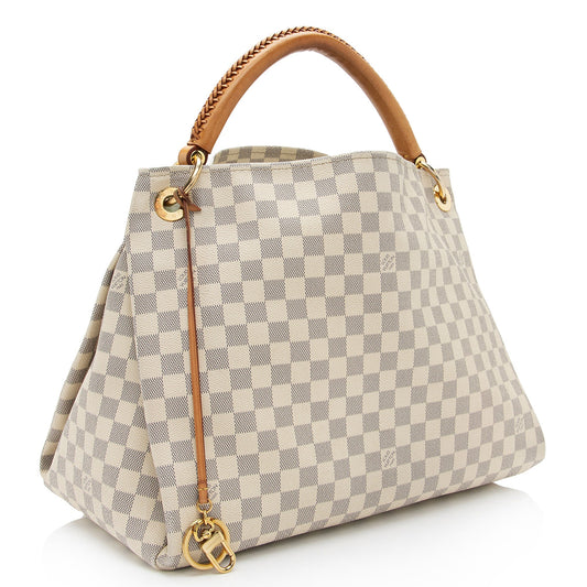 Louis Vuitton Damier Azur Artsy MM Shoulder Bag (SHF-A8ts8C)
