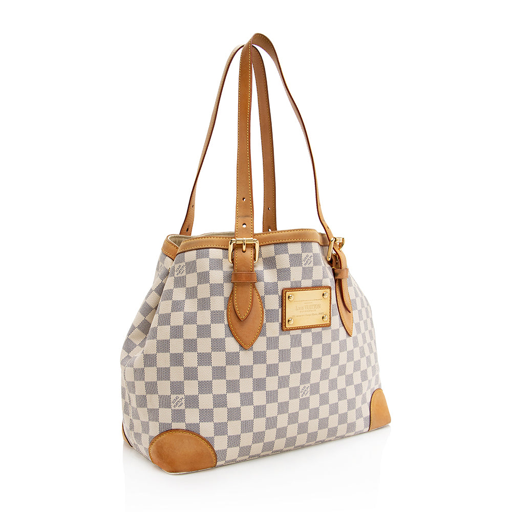 Louis Vuitton Damier Azur Hampstead MM Tote (SHF-21018)
