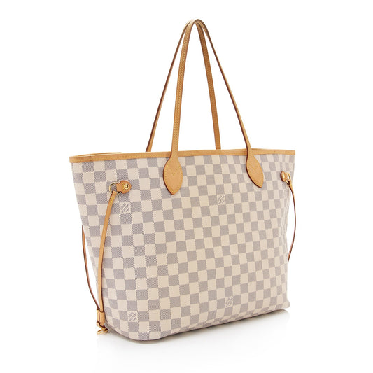 Louis Vuitton Damier Azur Neverfull MM Tote (SHF-uaROfL)