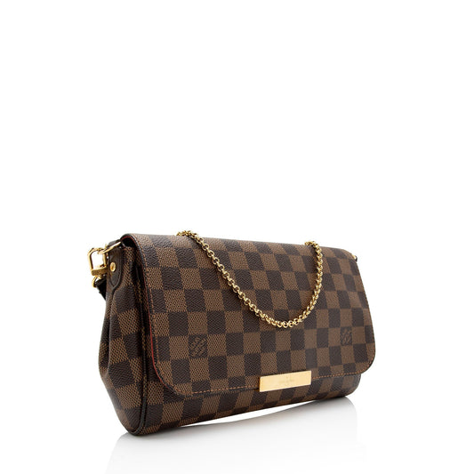 Louis Vuitton Damier Ebene Favorite MM Shoulder Bag (SHF-wPjeDv)