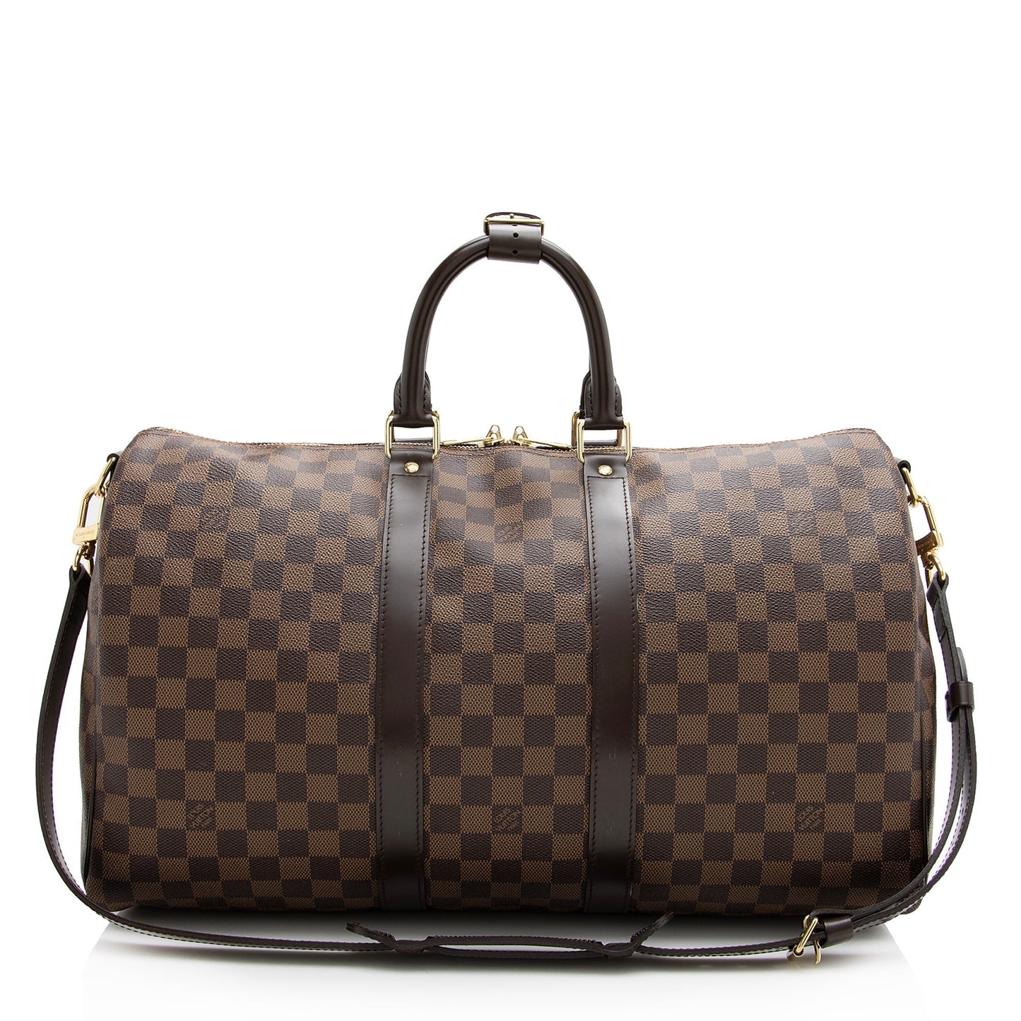 Louis Vuitton Damier Ebene Keepall Bandouliere 45 Duffel Bag (SHF-22790)