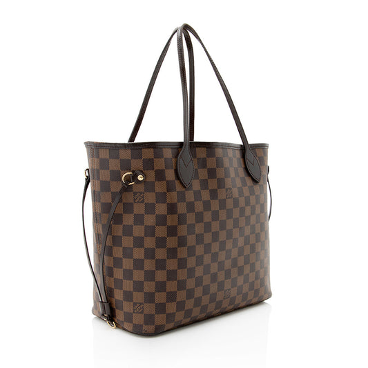 Louis Vuitton Damier Ebene Neverfull MM Tote (SHF-19670)
