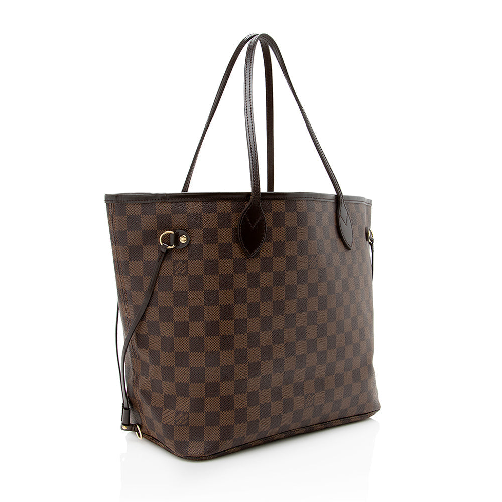 Louis Vuitton Damier Ebene Neverfull MM Tote (SHF-17044)