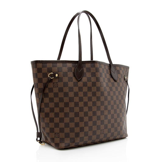 Louis Vuitton Damier Ebene Neverfull MM Tote (SHF-17826)
