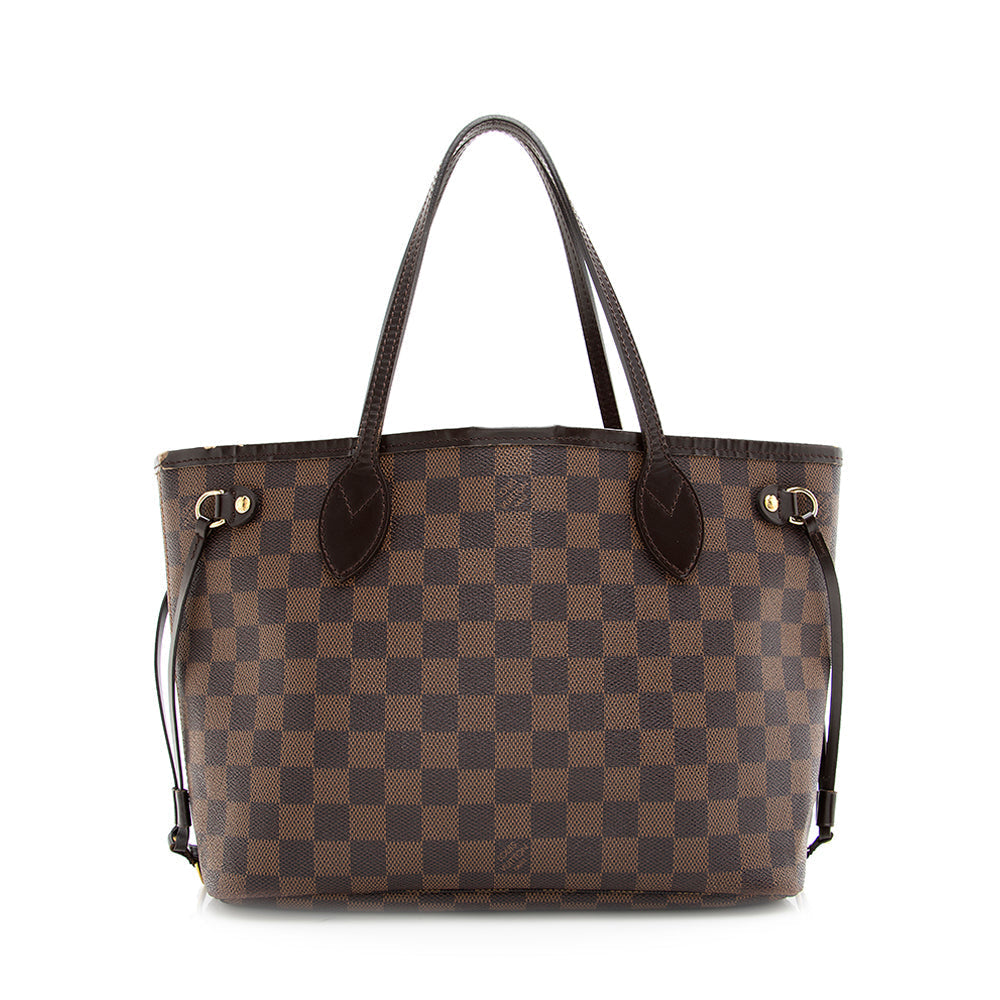 Louis Vuitton Damier Ebene Neverfull PM Tote - FINAL SALE (SHF-19636)