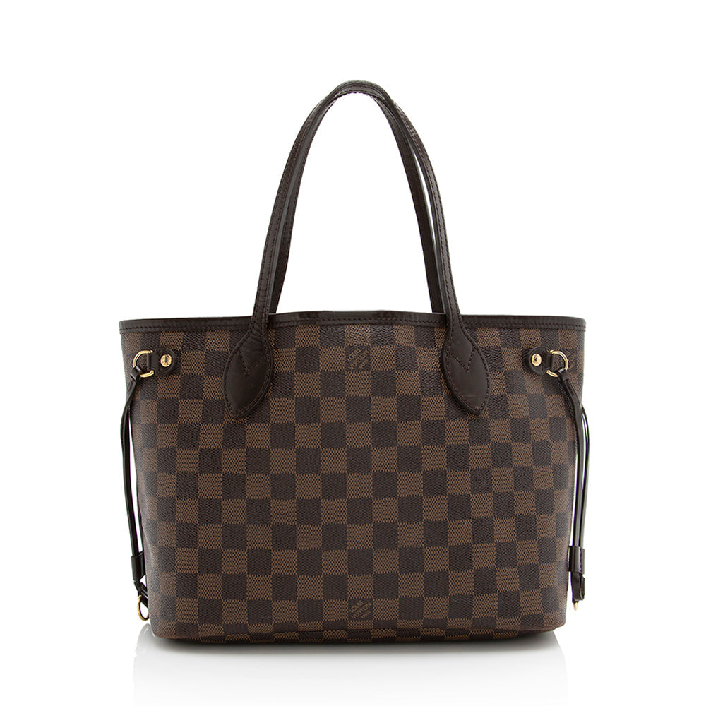 Louis Vuitton Damier Ebene Neverfull PM Tote (SHF-11494)