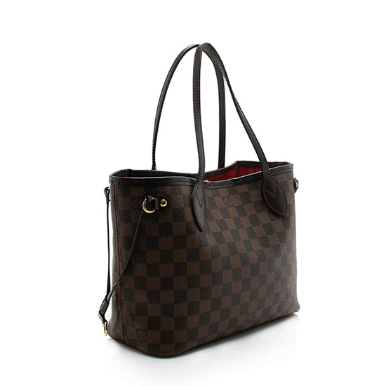 Louis Vuitton Damier Ebene Neverfull PM Tote (SHF-11494)