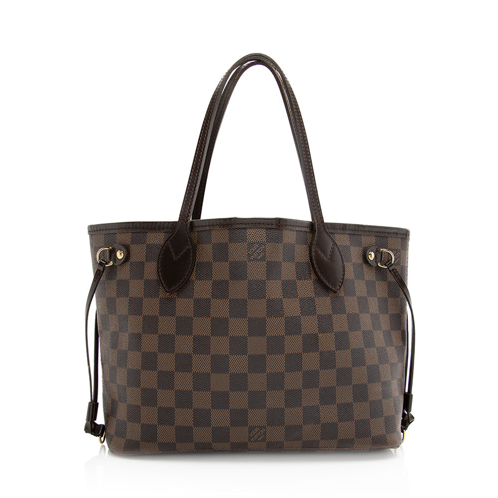 Louis Vuitton Damier Ebene Neverfull PM Tote (SHF-20385)