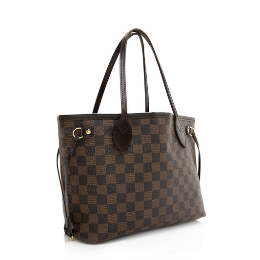 Louis Vuitton Damier Ebene Neverfull PM Tote (SHF-20385)