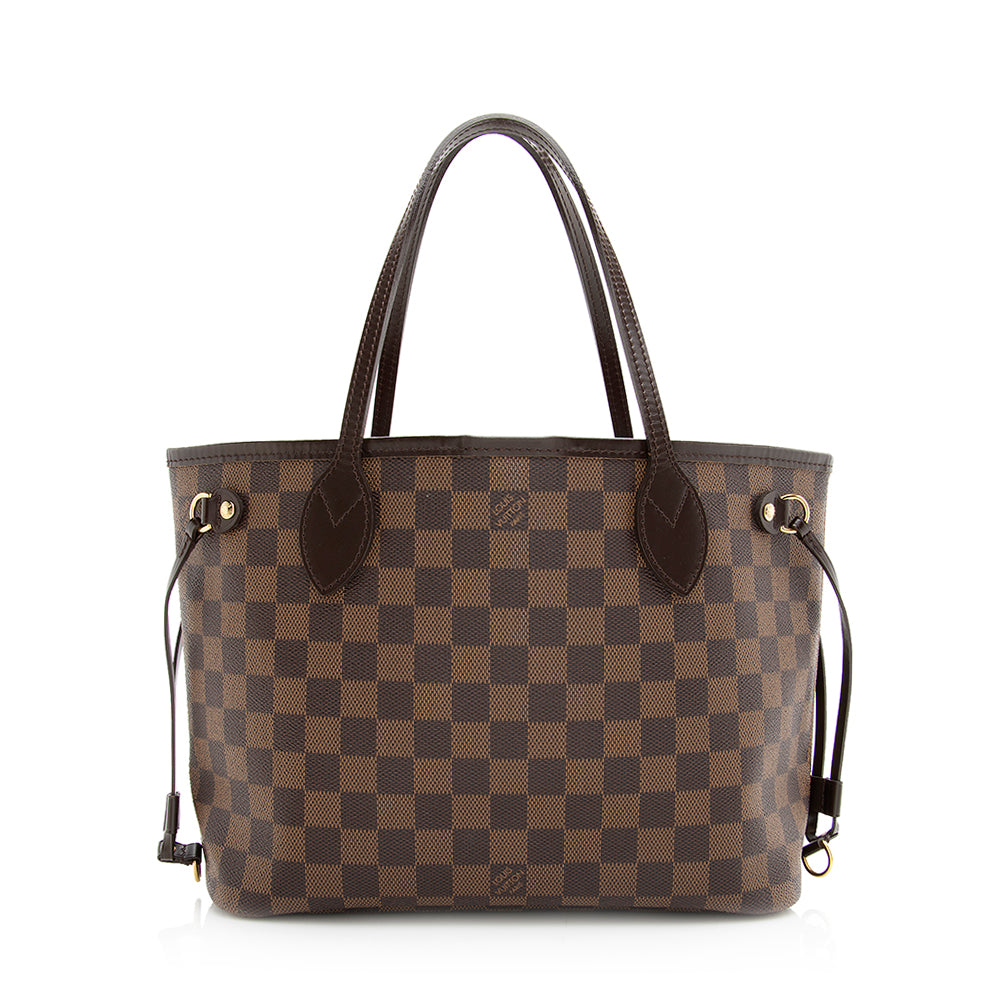 Louis Vuitton Damier Ebene Neverfull PM Tote (SHF-20331)