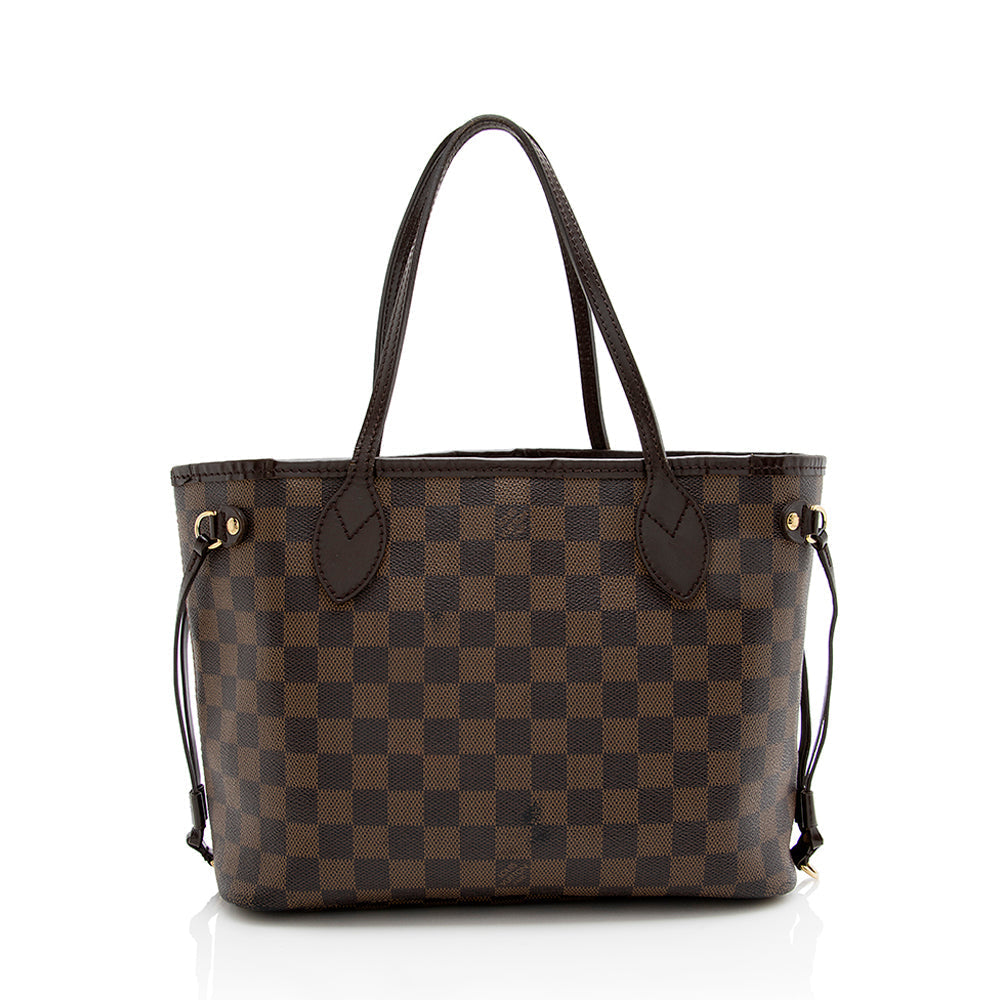 Louis Vuitton Damier Ebene Neverfull PM Tote (SHF-21929)