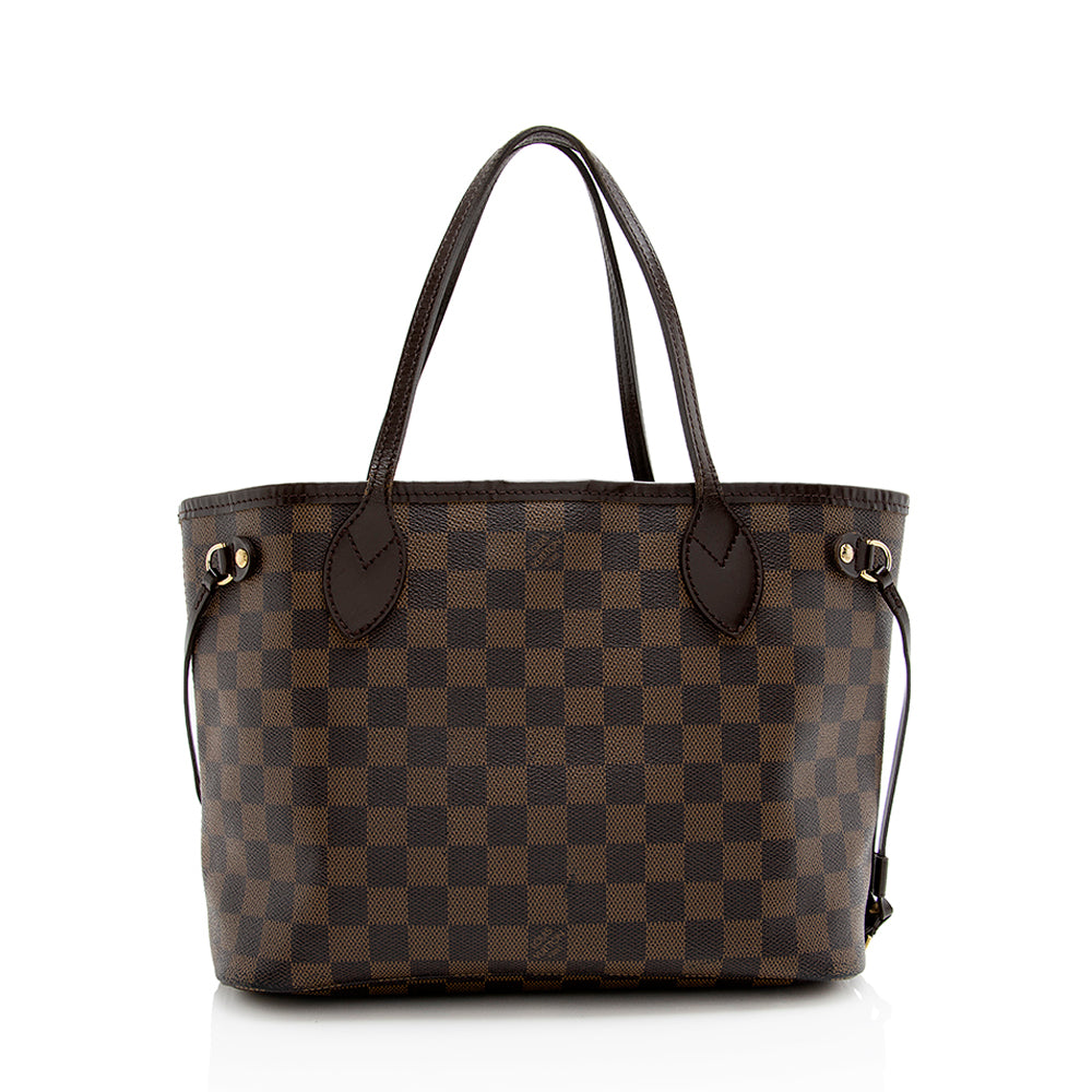 Louis Vuitton Damier Ebene Neverfull PM Tote (SHF-21929)