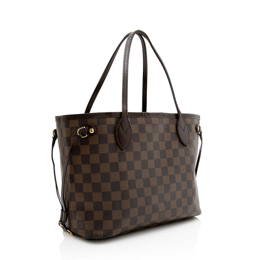 Louis Vuitton Damier Ebene Neverfull PM Tote (SHF-21929)
