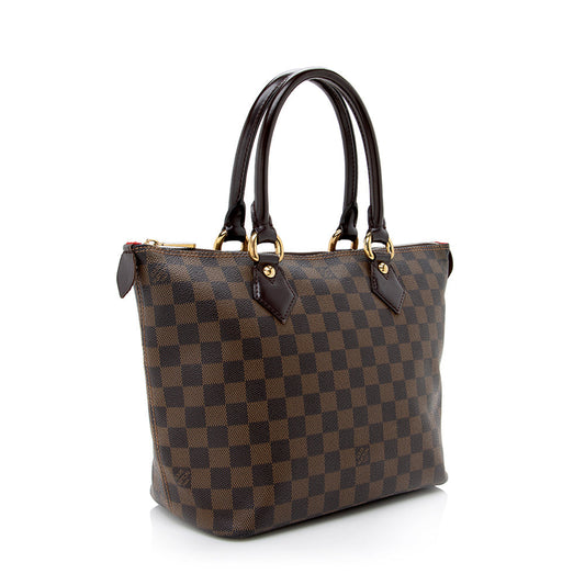 Louis Vuitton Damier Ebene Saleya PM Tote (SHF-16825)