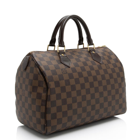 Louis Vuitton Damier Ebene Speedy 30 Satchel (SHF-23071)