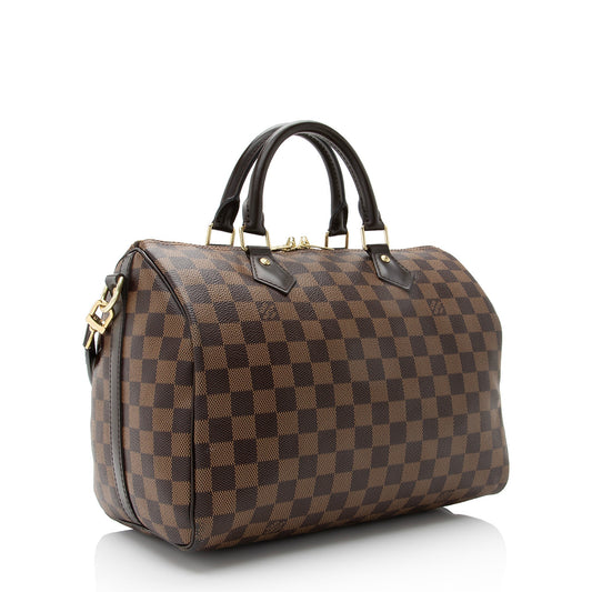 Louis Vuitton Damier Ebene Speedy Bandouliere 30 Satchel (SHF-22841)