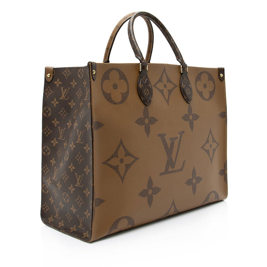 Louis Vuitton Giant Monogram Canvas Onthego GM Tote (SHF-23164)