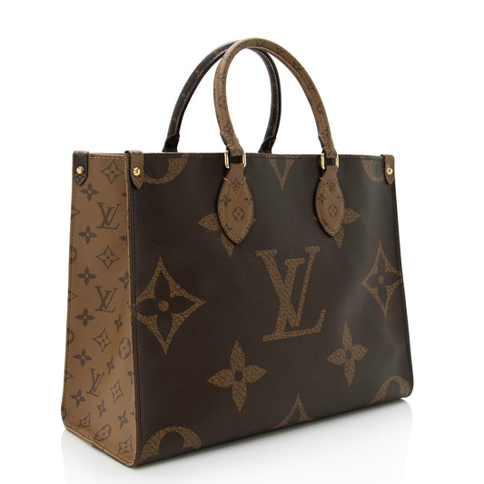 Louis Vuitton Giant Monogram Canvas Onthego MM Tote (SHF-22583)