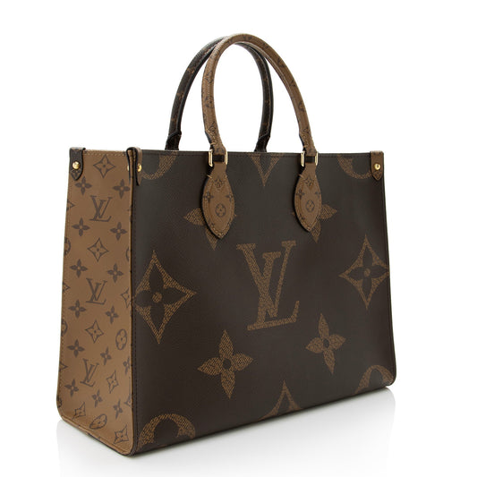 Louis Vuitton Giant Monogram Canvas Onthego MM Tote (SHF-22343)