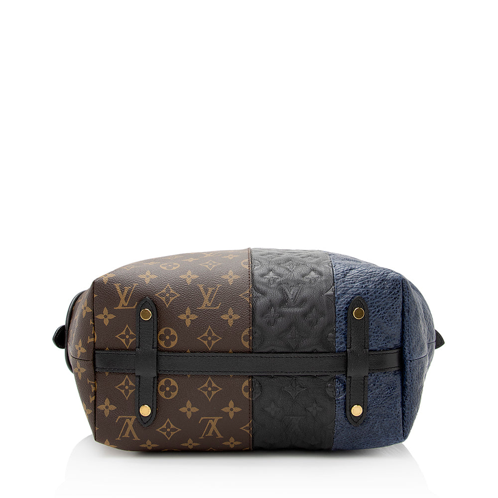 Louis Vuitton Limited Edition Monogram Blocks Zipped Tote (SHF-21473)