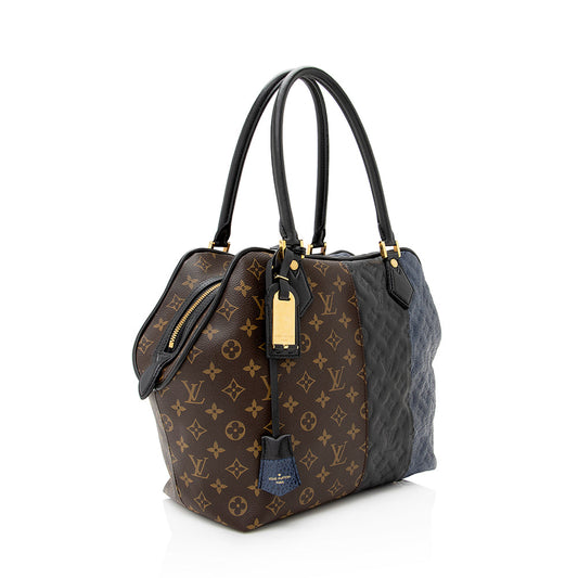 Louis Vuitton Limited Edition Monogram Blocks Zipped Tote (SHF-21473)