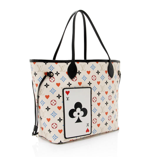Louis Vuitton Limited Edition Monogram Canvas Game On Neverfull MM Tote (SHF-xFvBzR)