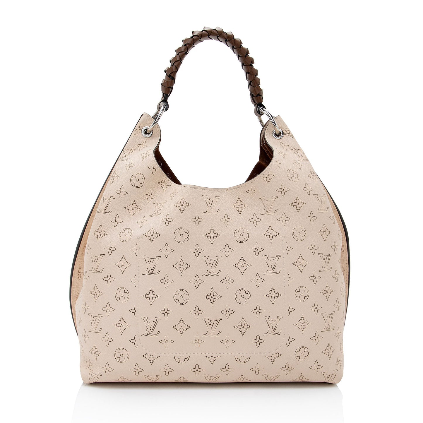 Louis Vuitton Mahina Leather Carmel Hobo (SHF-I2e2sp)