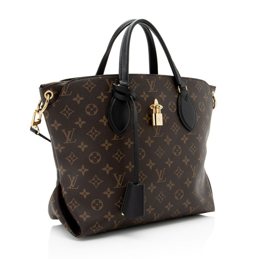 Louis Vuitton Monogram Canvas Flower MM Zip Tote (SHF-9JBTnX)